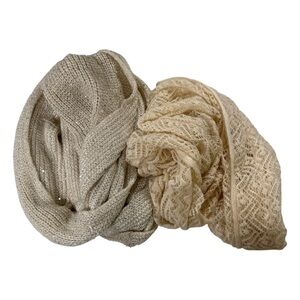 2 pack Off-White Infinity Scarves
